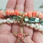 Beachy Stone Stretch Bracelet Orange Photo 4