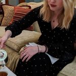 Old Navy Black Midi Dress With Gold Polka Dots Photo 0