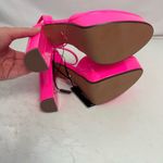 EXPRESS New Bright Pink Platform Heels Size 8 Photo 5