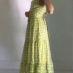 Banjanan Cordelia Floral Tiered Ruffle Midi Dress Yellow Size XS Retail $285 Photo 2