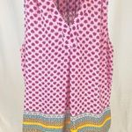 Violet+Claire Pink Mixed Print Boho Sleeveless Blouse Feminine Girly Gypsy Photo 4