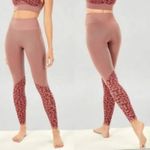 Fabletics NEW High Waisted Seamless Leopard Leggings Animal Print Pink Mauve Photo 1