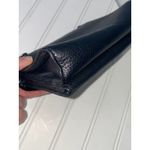 Brighton Black Leather Wallet Embossed Heart Details Croc Flap Convertible Photo 6