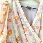 Taylor Puff Sleeve Fit & Flare Dress in Ditzy Floral Pink Yellow Purple Orange 2 Photo 2