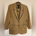 Hunt Club  oversized blazer, brown,  padded shoulders, 100% wool, 10T Photo 1