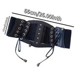 Goth Gothic Alternative Corset Belt Lace Floral Black Photo 1