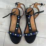 Coach Black Leather T Strap Studded Sandal size 6 Photo 1