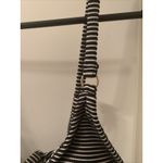 Shade & Shore Women's Pinstriped Swim Top Back Tie Black White Size XL 16-18 Photo 5