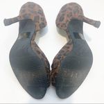 Charlotte Russe Size 9 Brown Leopard Animal Print Peep Toe Jeweled Heels Photo 5