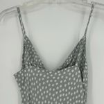 Abercrombie & Fitch Midi Slip Dress Green White Polka Dot Sleeveless Size S Photo 5