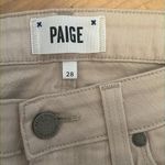 Paige Serenity Cara Block (tan & white) Ankle Zip Women’s Skinny Jeans Photo 6