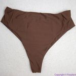 NEW Abysse x free people Benson high waisted bikini bottoms in dark brown, M Brown Size M Photo 3