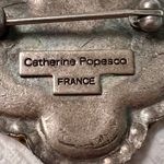 Catherine Popesco France Art Deco Yellow Enamel Rhinestone Pin Brooch Vintage Photo 2