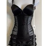 Victoria's Secret Black w/ Rhinestones 34C Babydoll Gown Photo 1