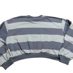 NWT Strawberry Shortcake Striped Cropped Sweatshirt XL Mad Engine Coquette Blue Photo 1