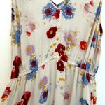 Lucky Brand  Floral Maxi Dress LARGE beige Sleeveless Viscose Photo 6