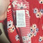 Madewell  Red Floral‎ Striped Boho Top | Small Photo 4