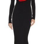 Elegant Black Dress with a huge red rose Floral Accent size large Photo 0