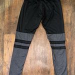 Black and Gray Leggings with Stripes Size XL Photo 0