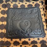 Brighton VTG Purse Janie Shoulder Bag Brown Black Patent Leather Woven Straw Y2k Photo 11