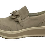 Dolce Vita Jhenee Beige Suede Leather Round Toe Chunky Platform Loafers Shoes 9 Photo 0