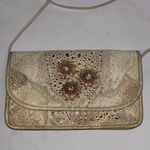 CARLOS FALCHI CREAM AND GOLD ANIMAL SKIN CROSSBODY ONE OF A KIND AND VINTAGE Photo 0