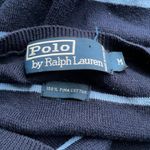 Polo Vintage  Ralph Lauren Navy Blue Striped Crew Neck Sweater Photo 5