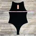 Boohoo Black Sleeveless Scoop Neck Plus Double Slinky Bodysuit NWT 14 RUNS SMALL Photo 5