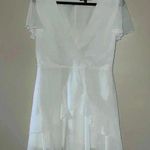 Lulus Wedding White Ruffle Dress Z8 Size M Photo 0