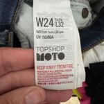 Topshop  Moto Leigh Jeans Womens Size 24 Ripped Frayed Hem Skinny Denim Photo 5