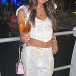 Boutique White Silk Corset Tie Shoulder Top Photo 1