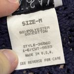 Susan Christopher VTG 90s Vest Cardigan M Navy Blue Metal Buttons Knit Crochet Size M Photo 3