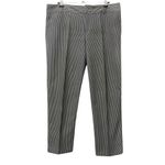 Norma Kamali  Pleated Crop Trousers Women’s Size 8 Black Stripe Career Pants Photo 1