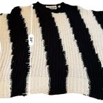 Joie  Chadsey‎ Striped Pullover Sweater Black White Chunky Knit Women’s Sz M Photo 11