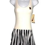 Nike Vintage Challenge Court Dri Fit Tennis Dress White & Black Stripe XS Photo 0