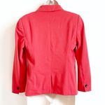 Outback Red 3/4 Sleeve Casual Blazer Jacket Coral Pink Single Breasted Small Photo 2