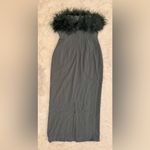 House Of CB NWOT  Juliene Feather Strapless Eucalyptus Green Maxi Dress sz XL Photo 5