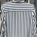 J. McLaughlin NEW  Navy and White Striped Button Down Blouse with Bishop Sleeves Photo 8