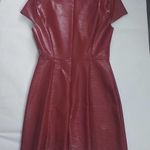 BCBGeneration Red Cap Sleeve Faux Leather Mini Dress Size 0 Holiday Party Photo 9