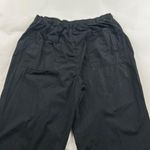 ZARA Black Poplin Canvas Wide Leg Utility Pant L Photo 6