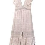 Glamaker Women's White Fit & Flare Slit Front Sleeveless Maxi Dress Size L Size L Photo 0