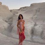 ZARA  Elegant Pink and Orange Maxi Dress scarf evening party wedding  Photo 6