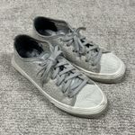 P448  Sally Italian Low Top Animal Cobra Silver Sneakers Shoe Womens 40 US 9.5 10 Photo 0