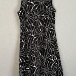 Ralph Lauren Black White Geo Floral Chino Fit Flare Tank Dress Stretchy Flowers Photo 3
