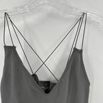Free People  Gray Stretch V-Neck Strappy Crisscross Back Cami Cropped Top Size XS Photo 2