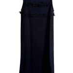 J.Crew  Black Crochet Fringe Sweater Midi Dress Size XS Photo 1