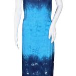 Sinequanone Dress Womens XS Blue White Tie Dye Maxi Casual Boho Bohemian Hippie Photo 0
