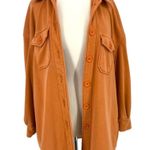 Avec Les Filles  Shirt Jacket Shacket Button Down Coat Orange Size Large Photo 0