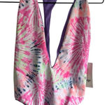 Maaji  Deep Scoop Tie Dye Reversible One Piece‎ Swimsuit Small Pink Purple Halter Photo 0