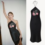 Realisation Par Electra Halter Silk Slip Dress Embroidered Pandora Small NWT Photo 8